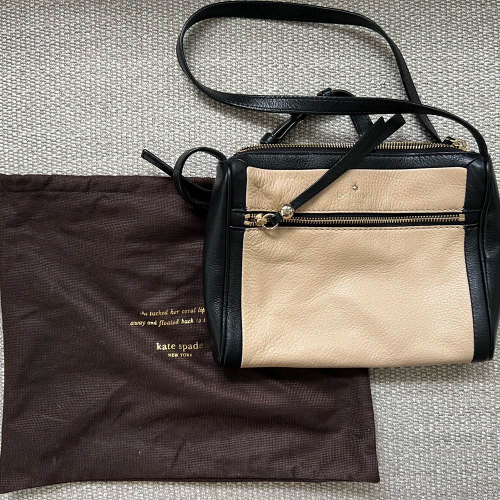 Kate Spade crossbody bag - tan / black